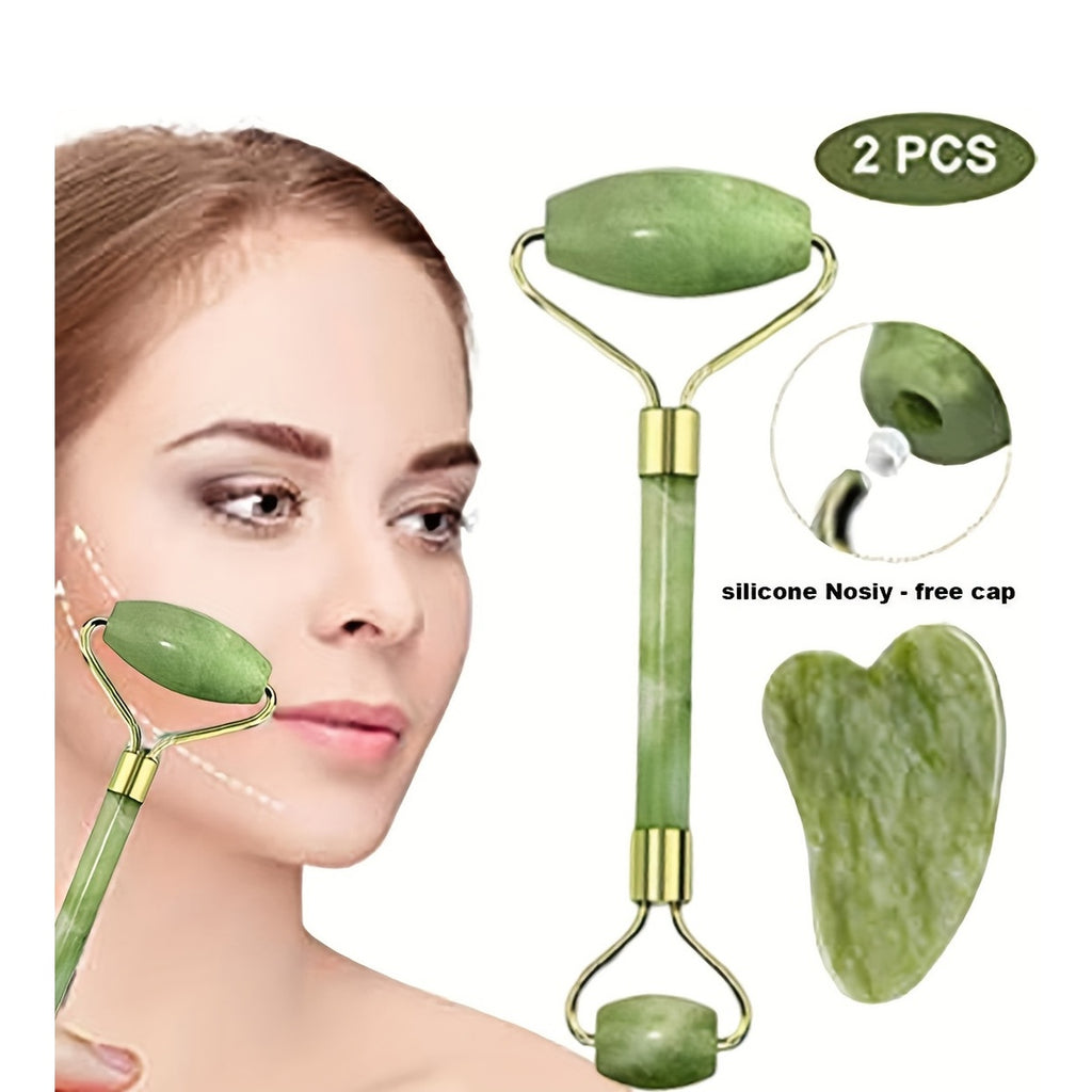 Lot de 2 planches Gua Sha pour massage facial, outils spécialisés pour les instituts de beauté, pour affiner le visage et le cou, sans piles.