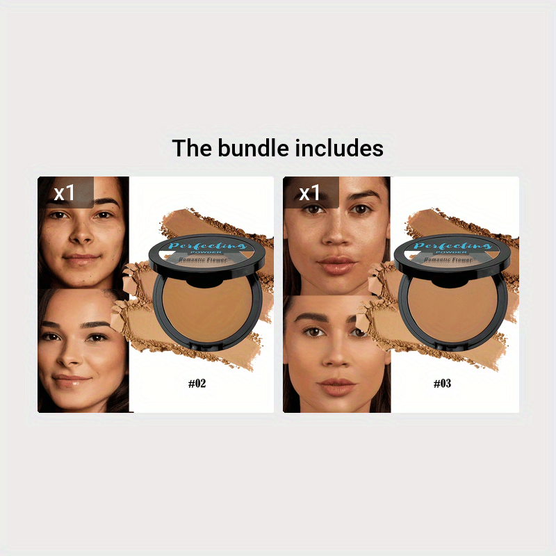 Fond de teint poudre bronze antique couleur blé - Mat, waterproof et anti-sébum, correcteur et illuminateur pour toutes les carnations beige clair, contouring 3D et éclairage latéral/arrière, maquillage au squalane végétal, produit de beauté, packaging