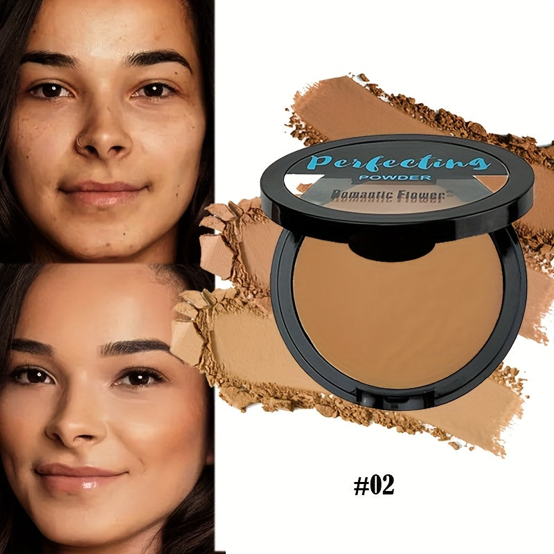 Fond de teint poudre bronze antique couleur blé - Mat, waterproof et anti-sébum, correcteur et illuminateur pour toutes les carnations beige clair, contouring 3D et éclairage latéral/arrière, maquillage au squalane végétal, produit de beauté, packaging