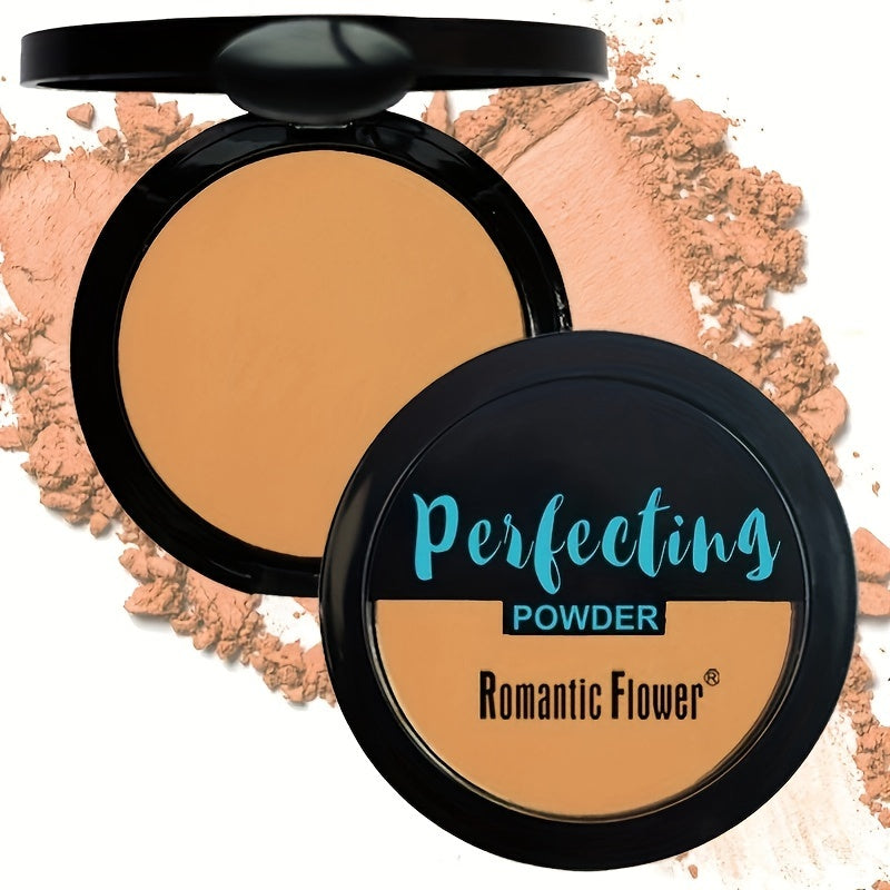 Fond de teint poudre bronze antique couleur blé - Mat, waterproof et anti-sébum, correcteur et illuminateur pour toutes les carnations beige clair, contouring 3D et éclairage latéral/arrière, maquillage au squalane végétal, produit de beauté, packaging