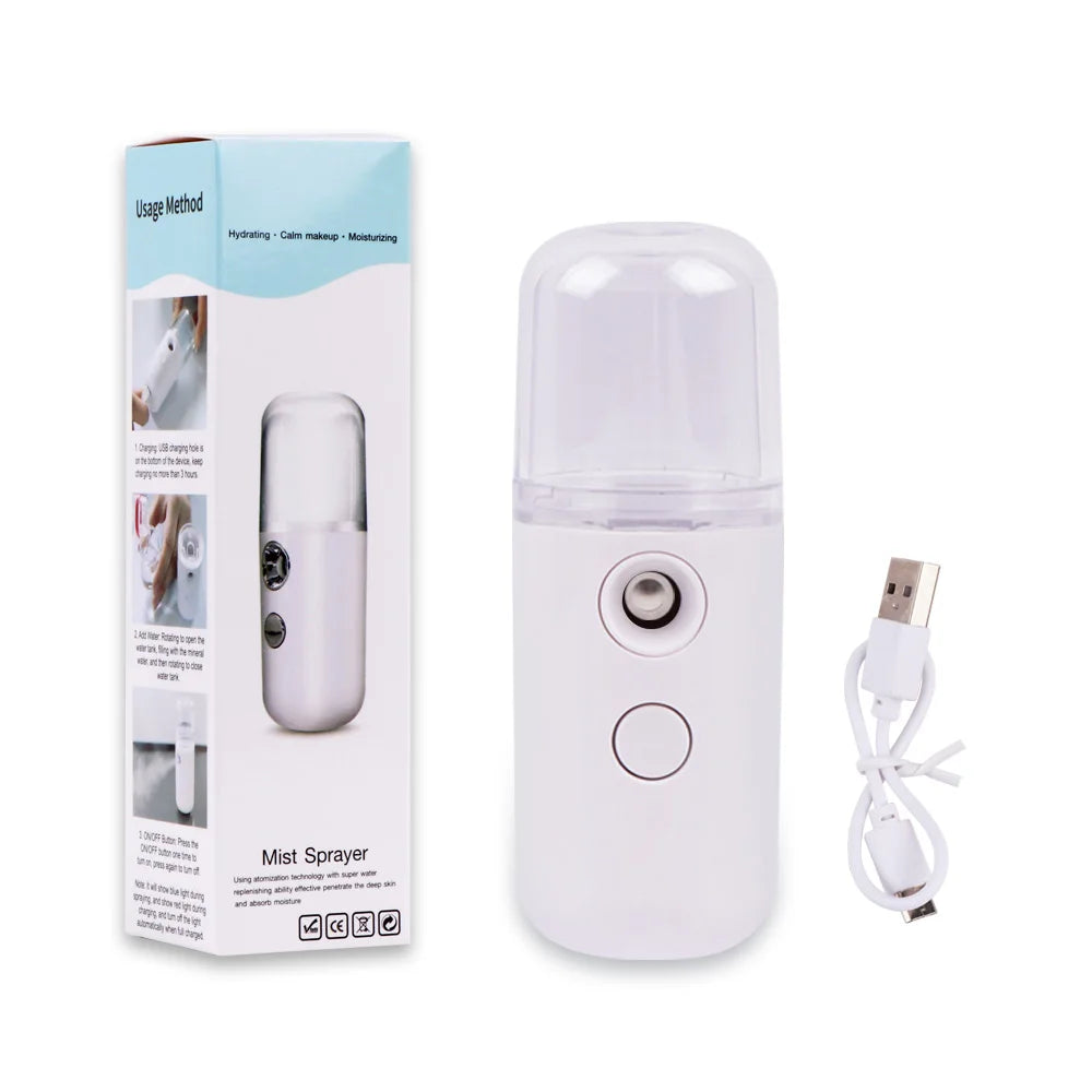 Humidificateur à vapeur pour le visage, vaporisateur nano rechargeable USB, appareil de beauté hydratant pour le soin du visage