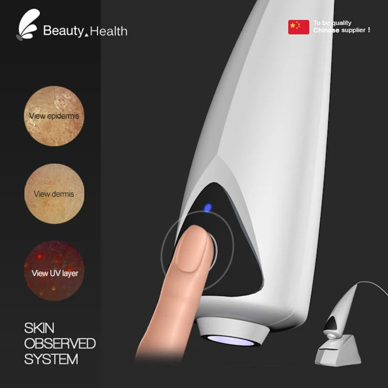 Analyseur de peau esthétique portable haute définition à pixels, diagnostic automatique de l'épiderme et du derme du visage, microscope pour salon de beauté