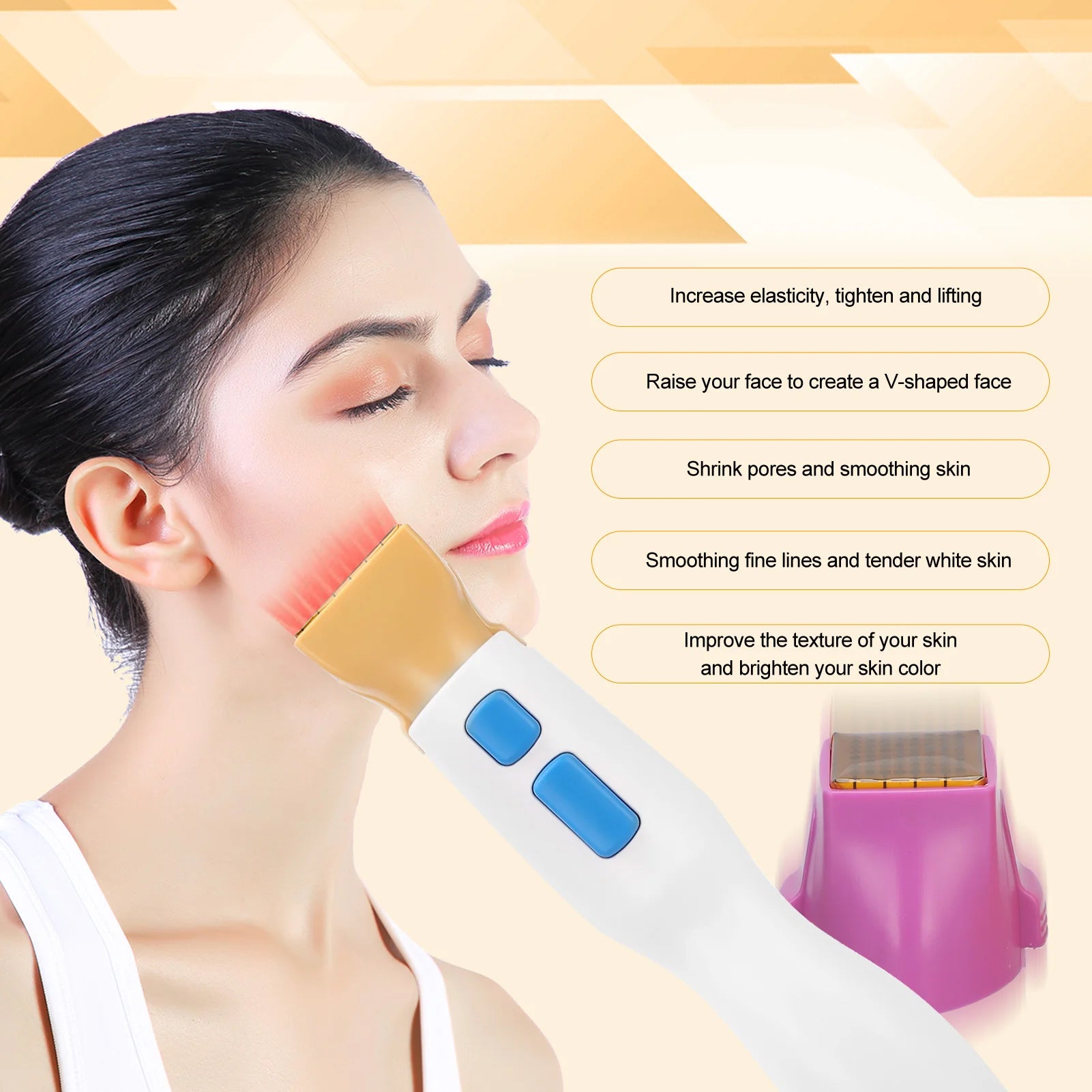 Appareil de beauté raffermissant et liftant pour le visage - Accessoire pour salon de beauté - Soins du visage, rajeunissement et anti-âge