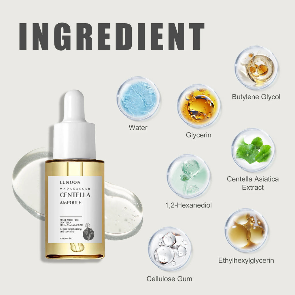 Sérum réparateur 7 secondes pour la barrière cutanée endommagée, à la Centella Asiatica. Hydrate, apaise et lisse. Soin coréen anti-âge.