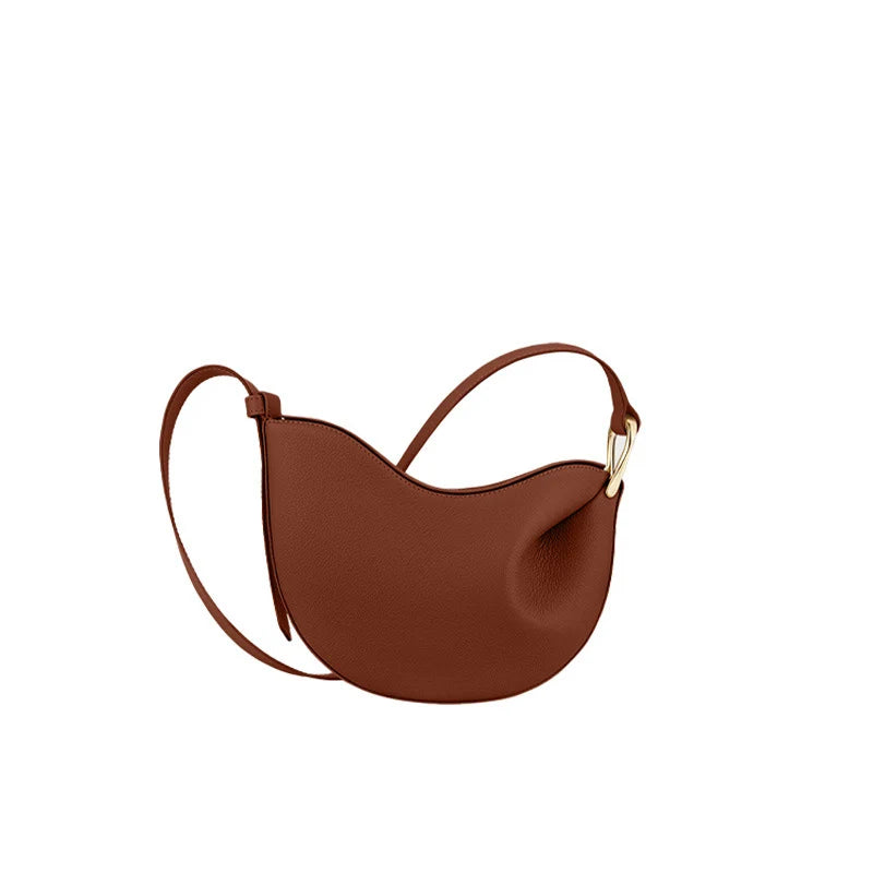 Sac à bandoulière en cuir véritable pour femmes, sac à pois, sac à aisselles décontracté de niche, nouvelle collection 2025