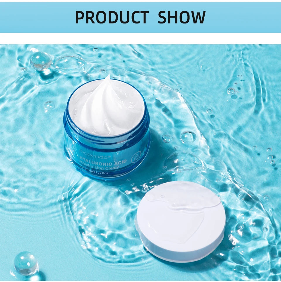 Crème gel à l'acide hyaluronique, soin hydratant pour le visage, pour hydrater et lisser les peaux très sèches, lotion nourrissante qui améliore la sécheresse cutanée