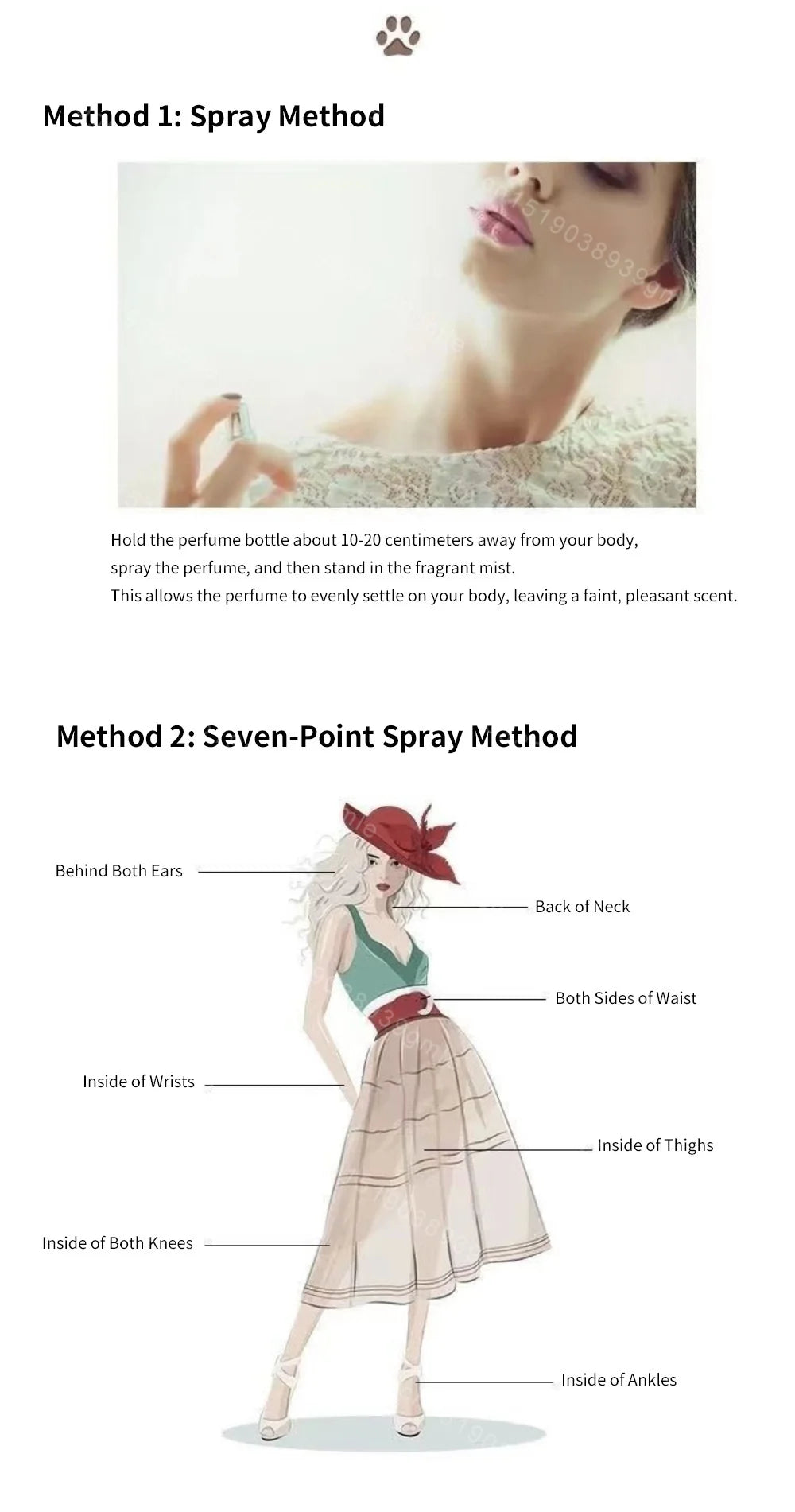 Parfum pour femme Notes parfumées de fleurs et de fruits Parfum Parfum romantique Rencontre persistante Spray corporel léger et glamour