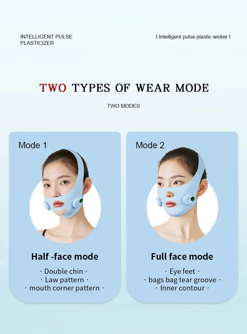 Appareil intelligent électrique pour le visage en V, avec double menton et massage facial anti-rides à intensité réglable, pour femmes.