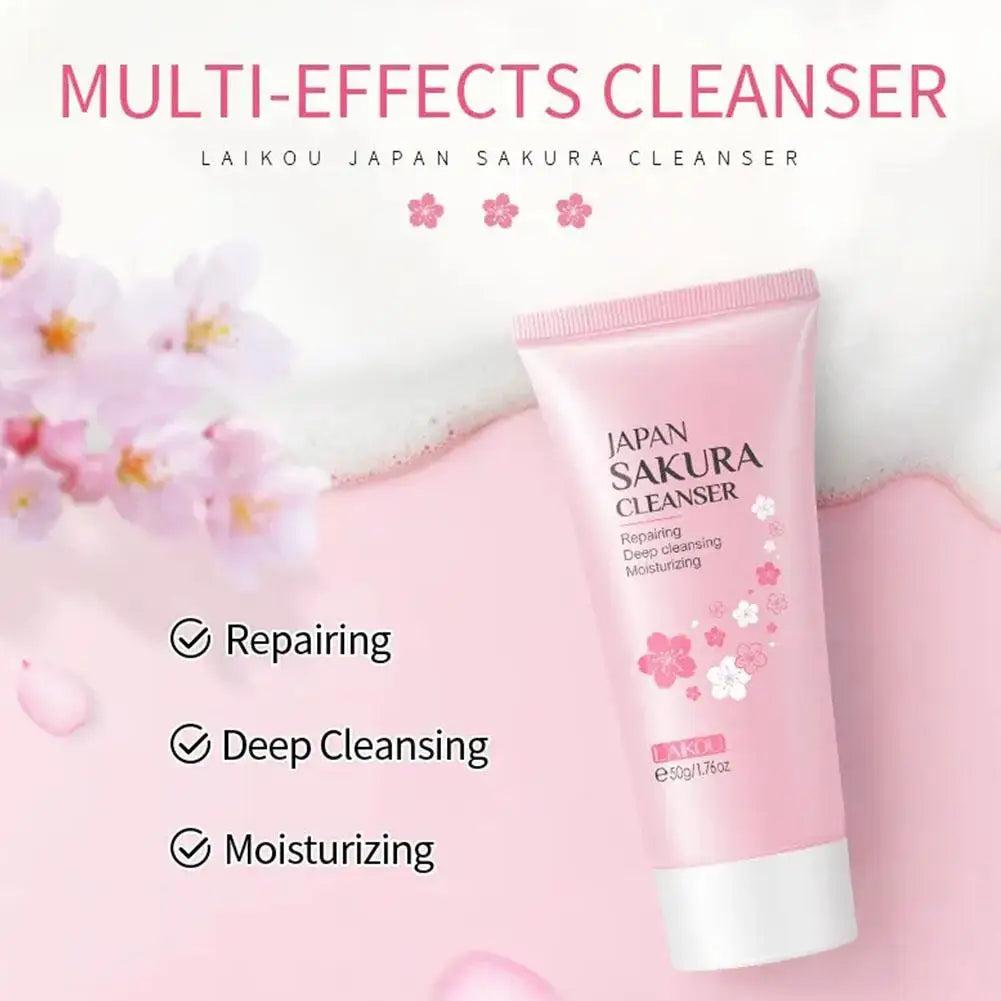 Coffrets de soins de la peau Sakura avec nettoyant, sérum, crème pour les yeux, crème pour le visage, produits de beauté solaires pour femmes, kit de soins de la peau de voyage