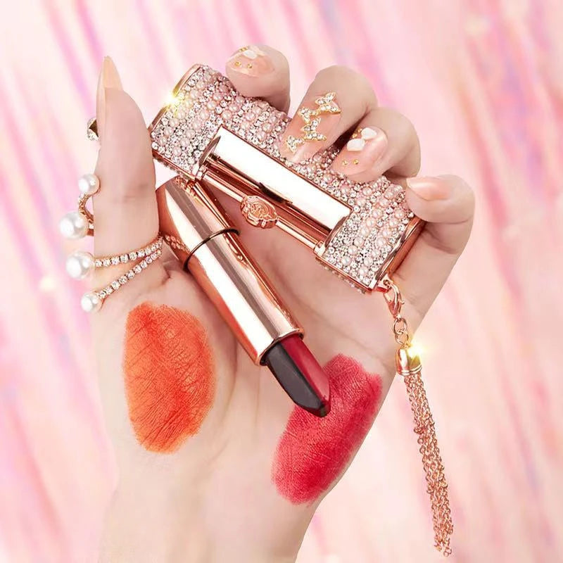 Rouge à lèvres mat 5 en 1, longue tenue, pigmenté, waterproof, toucher soyeux, charmant, cosmétique de beauté pour femme