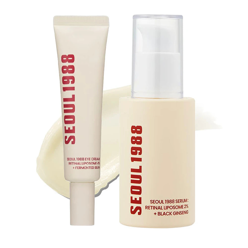 SEOUL 1988 Essence, Crème contour des yeux hydratante à la vitamine C et à l'acide hyaluronique. Atténue les taches, resserre les pores. Soins de la peau.