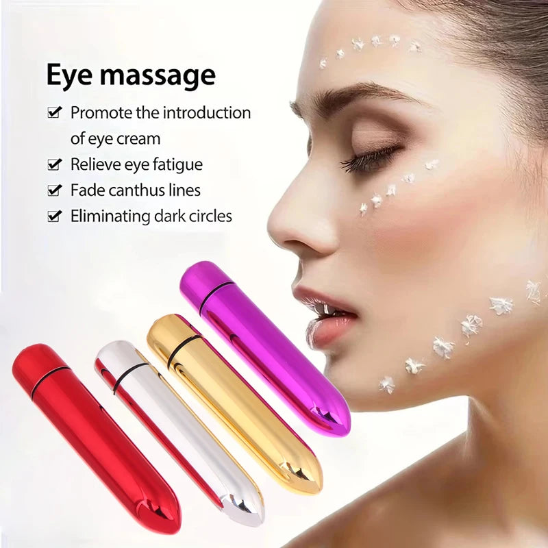 Mini masseur vibrant pour le visage et les yeux - Soin massage favorisant l'absorption de la lotion - Outil de beauté portable pour la maison et les voyages