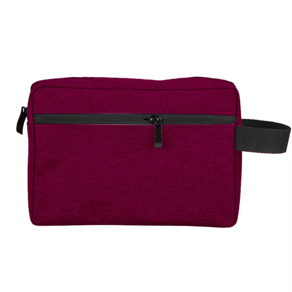 Trousse de maquillage pour femme avec nœud brodé, trousse de voyage grande capacité pour ranger produits de toilette et maquillage
