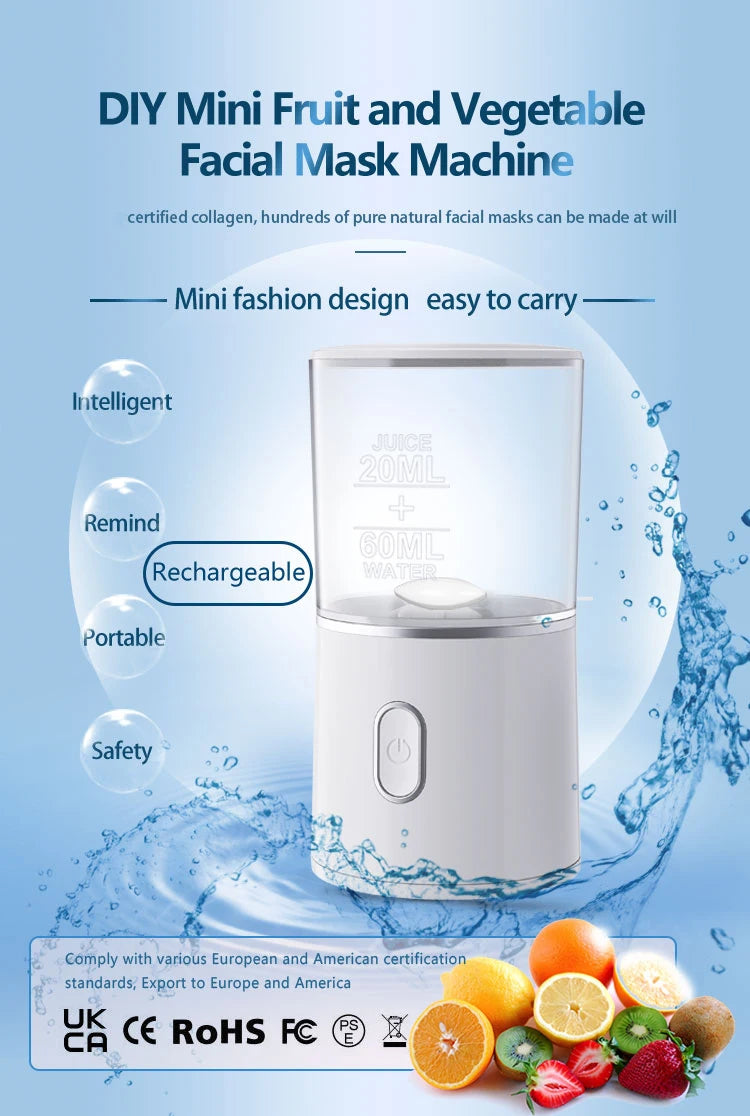 Machine à masques faciaux pour soins du visage DIY automatique à base de fruits et légumes naturels et de collagène, pour usage domestique, salon de beauté, spa