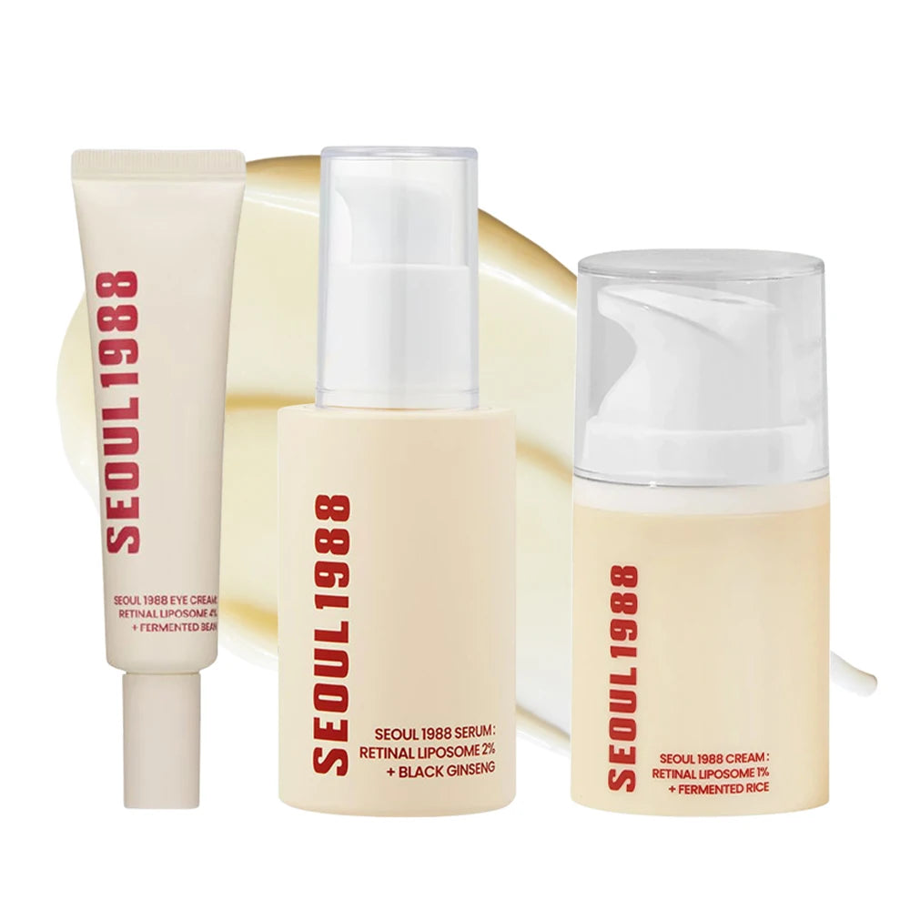 SEOUL 1988 Essence, Crème contour des yeux hydratante à la vitamine C et à l'acide hyaluronique. Atténue les taches, resserre les pores. Soins de la peau.