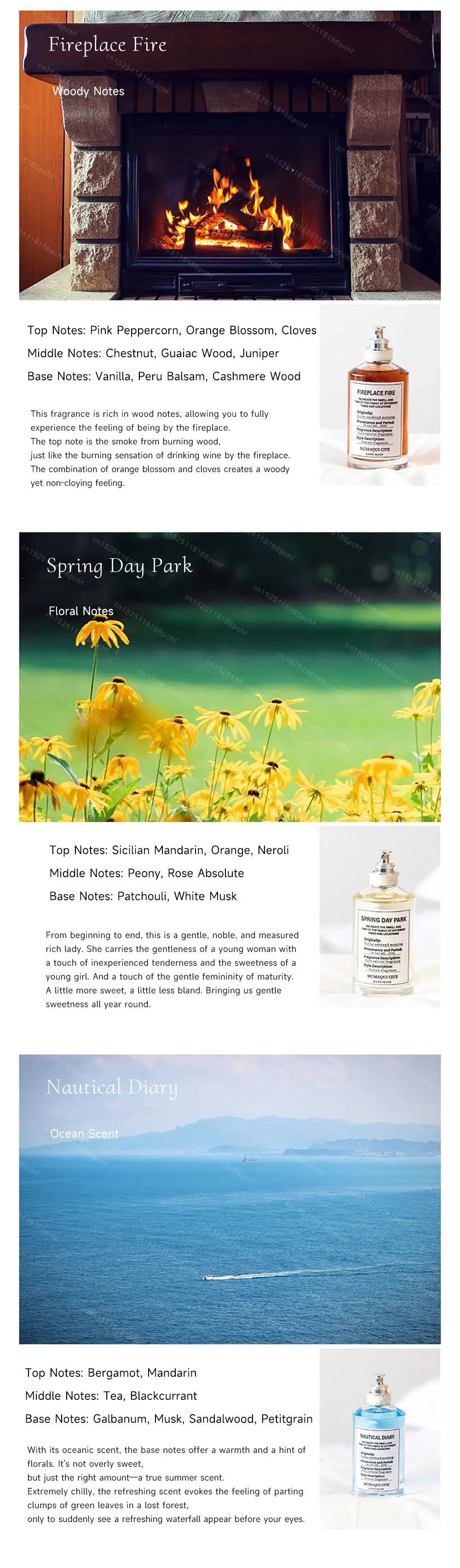 Parfum pour femme, parfum floral, fruité, boisé, parfum jasmin, cèdre, musc, agrumes, eau de toilette longue durée.