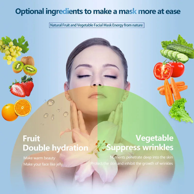 Machine à masques faciaux pour soins du visage DIY automatique à base de fruits et légumes naturels et de collagène, pour usage domestique, salon de beauté, spa