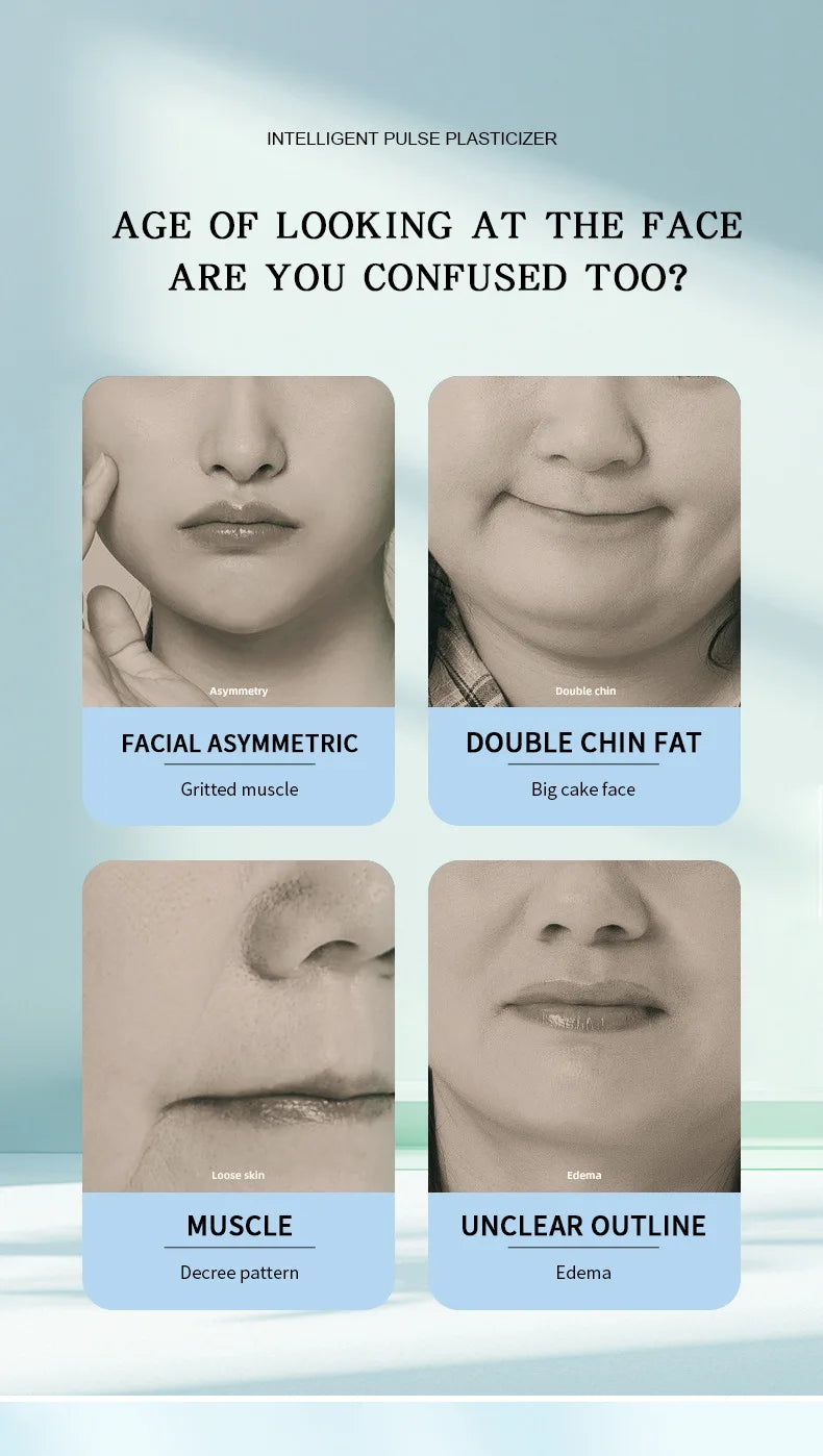 Appareil intelligent électrique pour le visage en V, avec double menton et massage facial anti-rides à intensité réglable, pour femmes.
