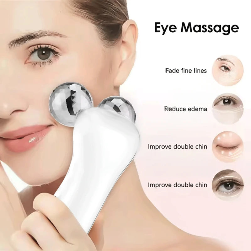 Appareil de massage facial 4D à rouleaux EMS pour lifting du visage, amincissement du visage en V, raffermissement de la peau, réduction du double menton, soin des yeux et massage beauté