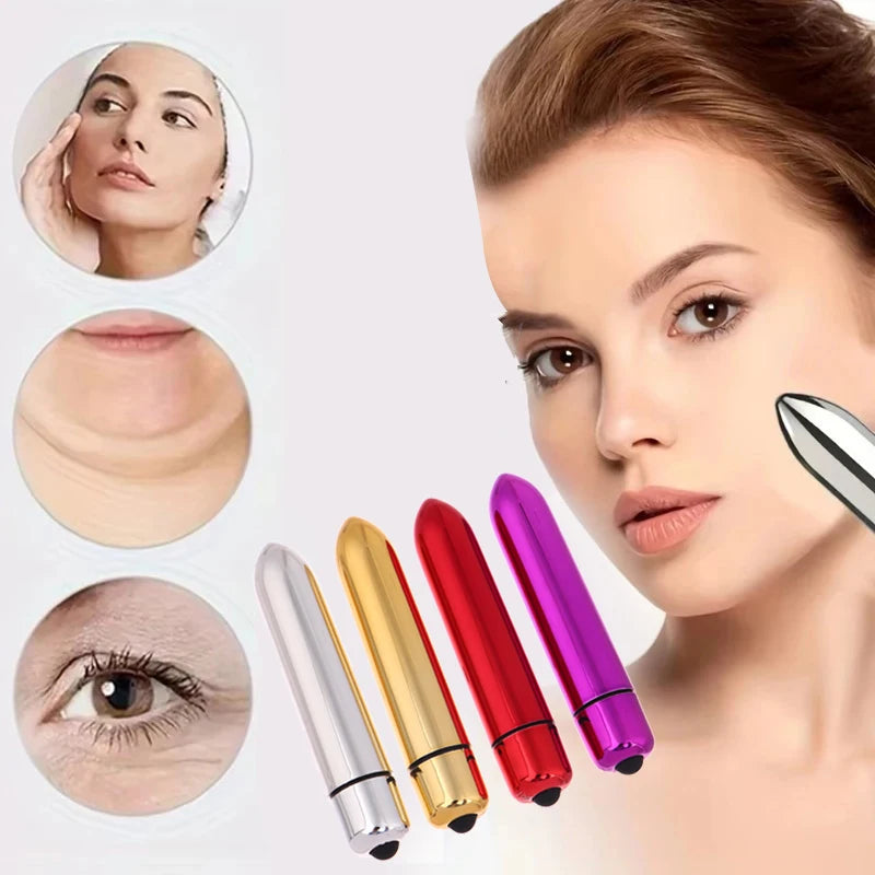 Mini masseur vibrant pour le visage et les yeux - Soin massage favorisant l'absorption de la lotion - Outil de beauté portable pour la maison et les voyages