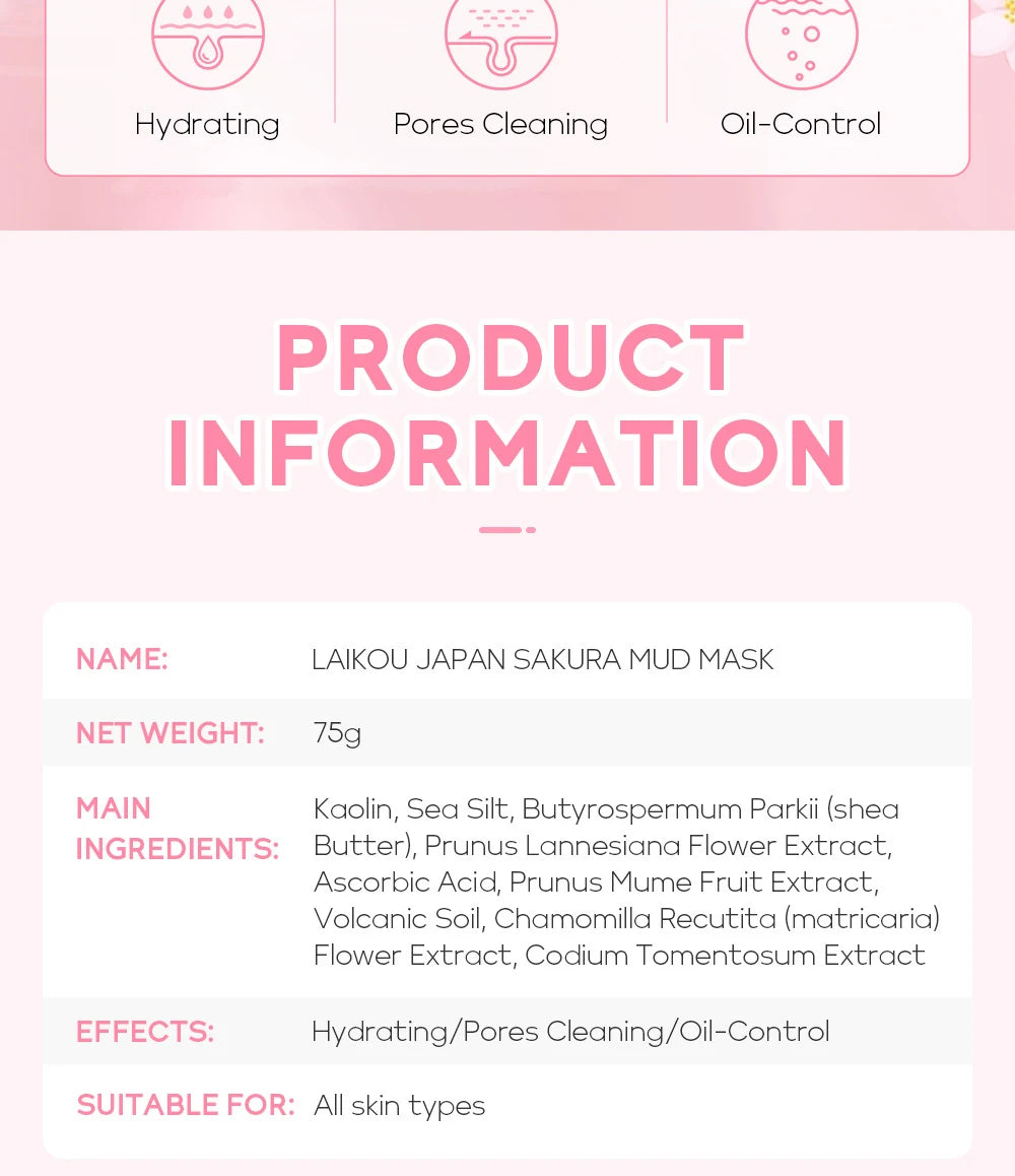 Kit de 9 produits pour le visage Sakura, ensemble de soins pour la peau, nettoyant pour le visage, crème pour le visage, crème solaire, masque pour le visage, crème pour les yeux, produit de soin coréen