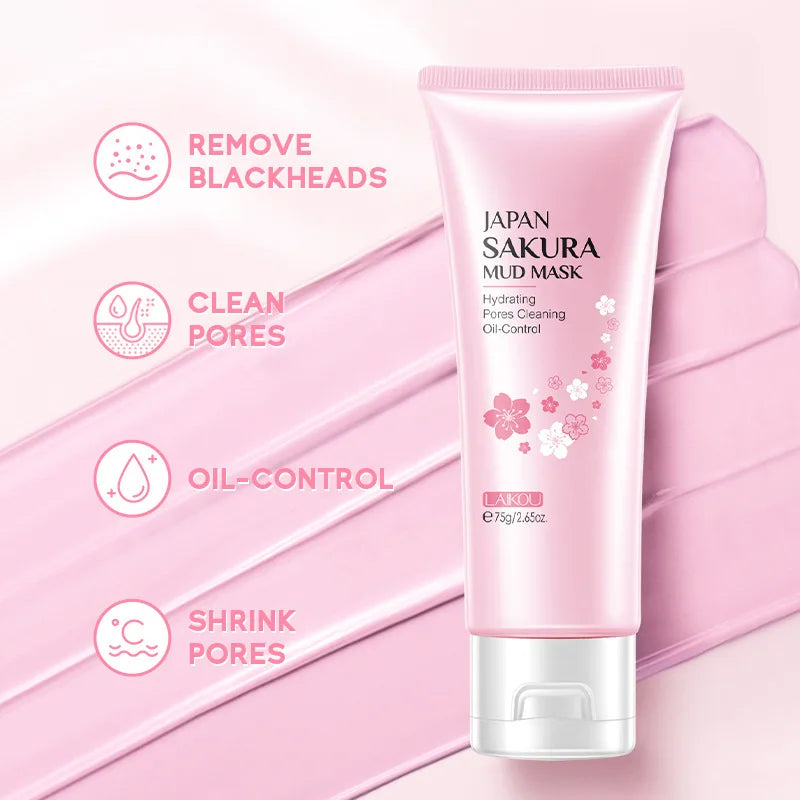 Kit de 9 produits pour le visage Sakura, ensemble de soins pour la peau, nettoyant pour le visage, crème pour le visage, crème solaire, masque pour le visage, crème pour les yeux, produit de soin coréen