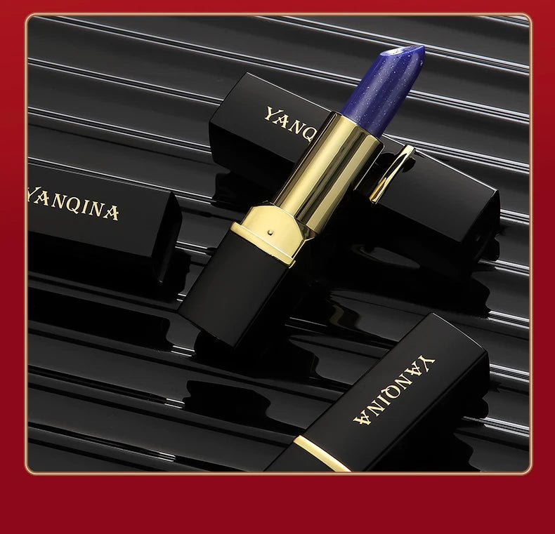 Rouge à lèvres changeant de couleur, rose bleue, soin des lèvres, brillant à lèvres rouge changeant de température, base de maquillage imperméable, beauté féminine, cosmétique