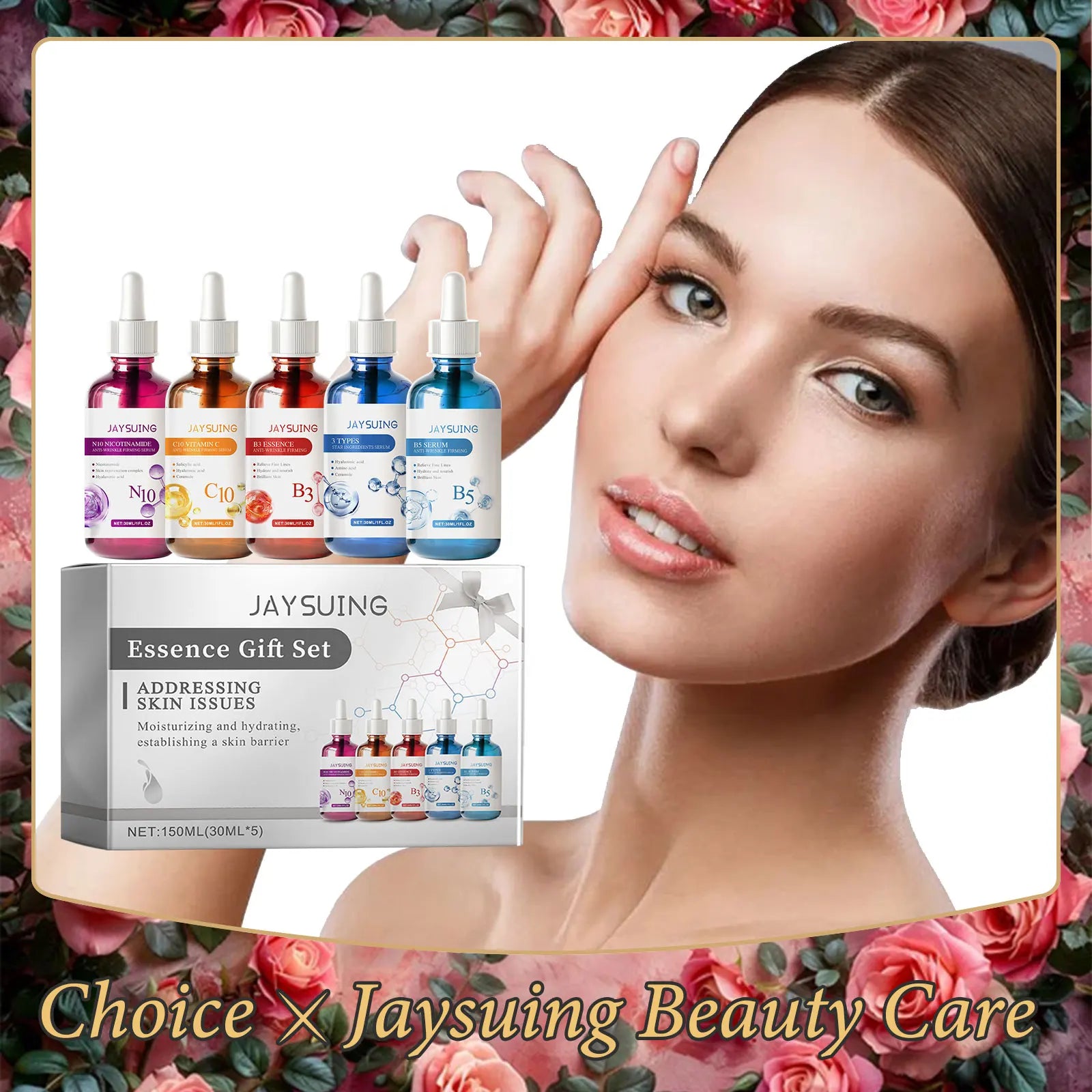 Coffret cadeau sérum de soin du visage Hydratant Nourrissant Atténue les ridules Raffermit les rides Illumine le teint Lisse le visage