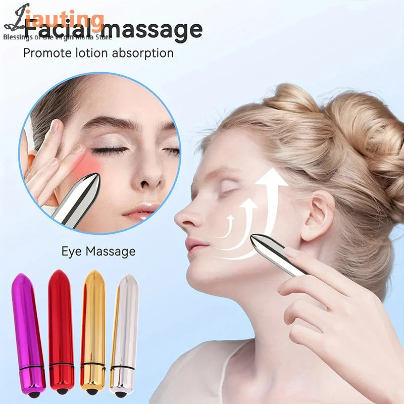 Mini masseur vibrant pour le visage et les yeux - Soin massage favorisant l'absorption de la lotion - Outil de beauté portable pour la maison et les voyages