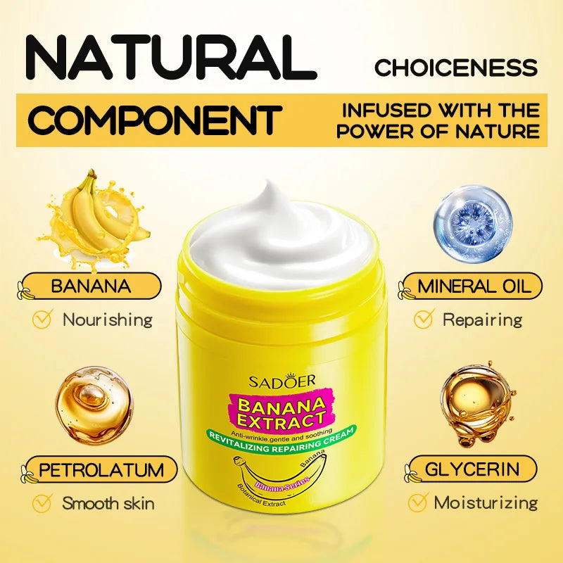 Crème éclaircissante à la peau de banane SADOER, soins de la peau, crèmes hydratantes pour le visage, crème hydratante pour le visage, produits de beauté pour le soin de la peau