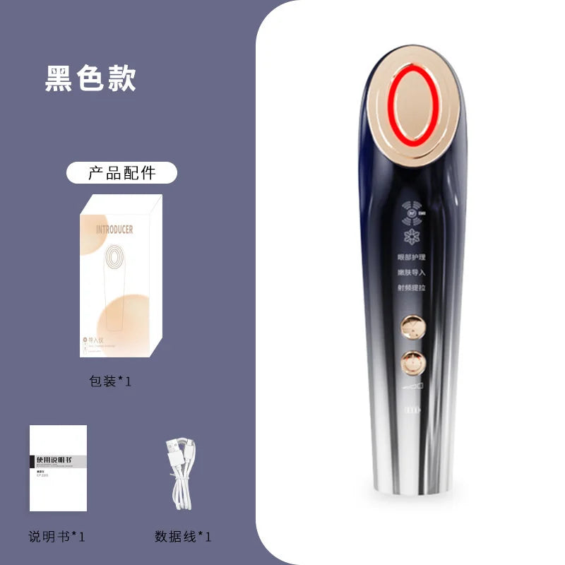 Appareil de massage facial anti-âge à microcourant pour thérapie par lumière rouge RF, instrument de beauté pour le raffermissement et le lifting du visage