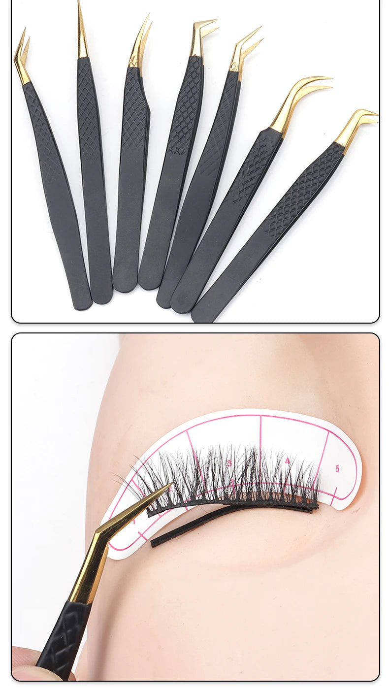 Pince à épiler pour cils et sourcils, pince à épiler de haute précision en acier inoxydable, outils de beauté pour femmes, 1 pièce