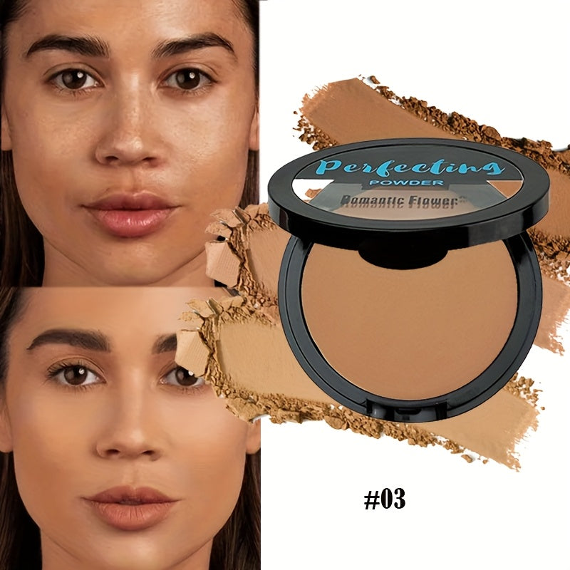 Fond de teint poudre bronze antique couleur blé - Mat, waterproof et anti-sébum, correcteur et illuminateur pour toutes les carnations beige clair, contouring 3D et éclairage latéral/arrière, maquillage au squalane végétal, produit de beauté, packaging